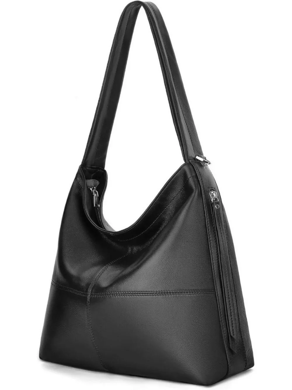 Stylish Genuine Leather Hobo Bag for Women - Versatile Crossbody & Tote with 2